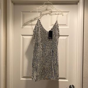 Silver Sequin Dress